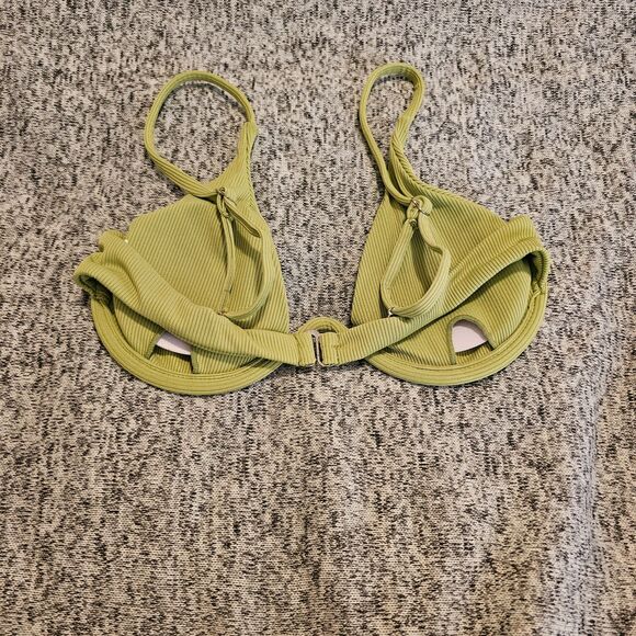 New Green Underwire Triangle Bikini Spaghetti Pushup Swimsuit Cheeky Two Piece - Picture 5 of 9